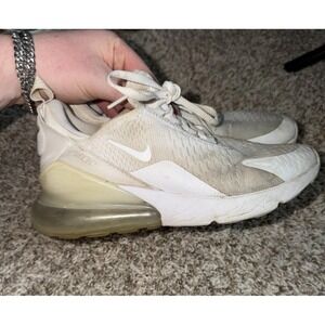 Nike Air Max 270 Shoes Youth Size 5.5Y GS White Running Sneakers 943345-103 NICE